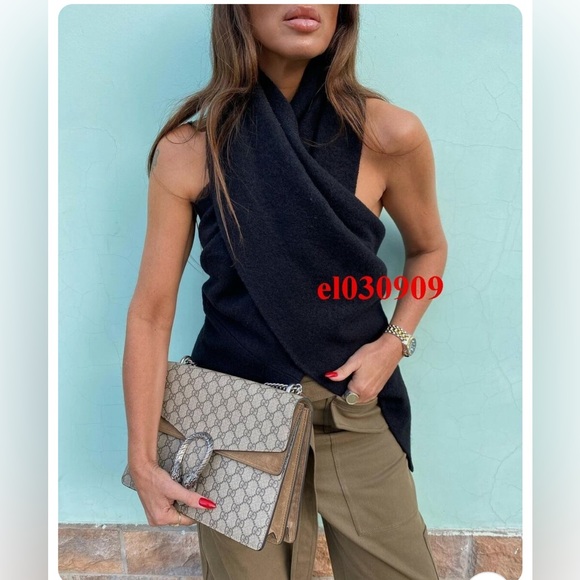 ZARA BLACK BUTTONED ZW WOOL TOP LIMITED EDITION SZ XS/S - Picture 3 of 13